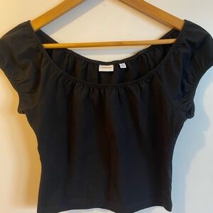 Sunday Best Black Scoop-Neck Crop Top